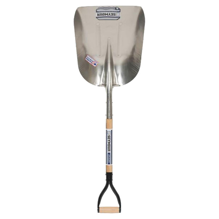 Seymour 49265 Grain Scoop, 14-3/4 in W x 16-1/2 in L, Aluminum, 29 in, D-Grip Hardwood Handle