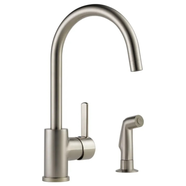 Peerless Precept Stainless Single-Handle Deck Mount Kitchen Faucet with Side Sprayer, 1.8 GPM, Low Lead Certified, ADA - P199152LF-SS