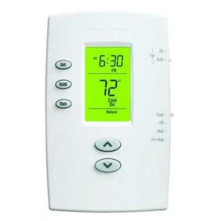 Honeywell PRO 2000 Vertical Programmable Thermostat, 2 Heat/1 Cool Heat Pumps, White - TH2210DV1006