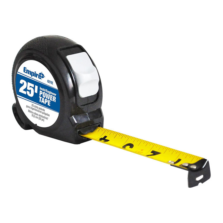 Empire Level 627IE 1 in. x 25 ft.  Self-Locking Tape Measure, Stainless Steel