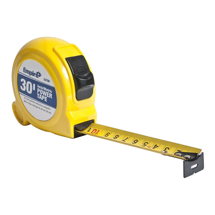 Empire Level 637IM 30ft x 1" Power Tape with Slide Lock, Yellow