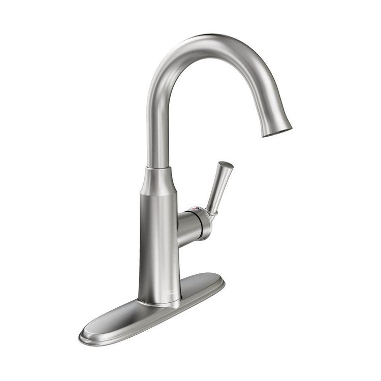 American Standard Portsmouth Single Handle High Arc Pull-Down Bar/Prep Faucet, 1.5 GPM, Stainless Steel - 4285410F15.075