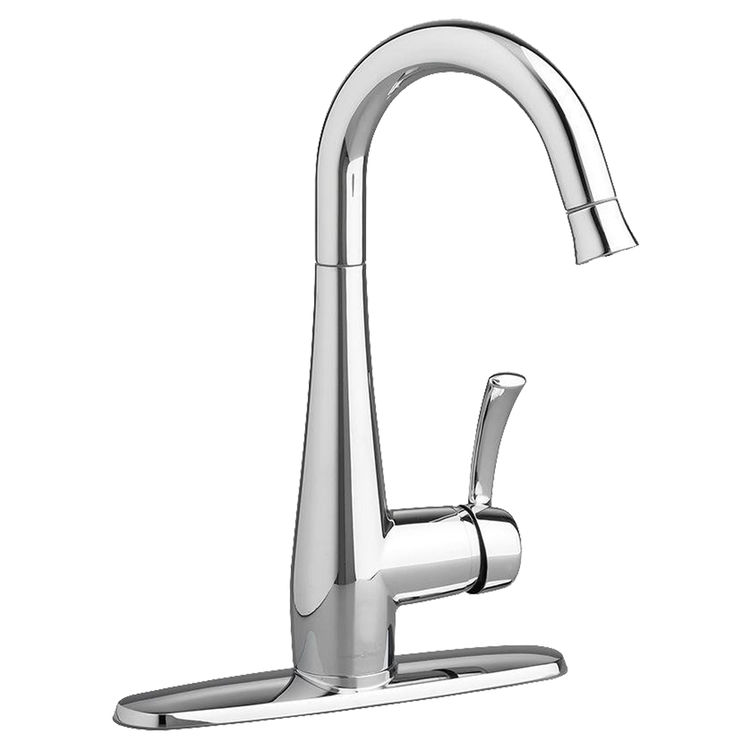 American Standard Quince Single Handle Pull-Down Bar/Prep Faucet, 1.5 gpm, Dual-Spray, Chrome - 4433410F15.002