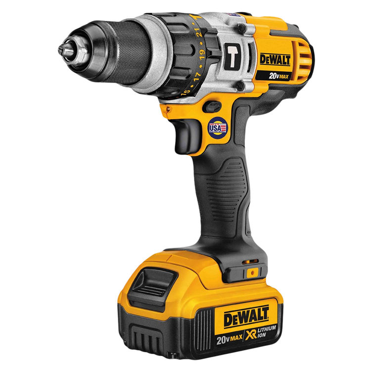 Dewalt DCD985M2 Hammerdrill Kit, 20 Volt, 3 Speed, Premium