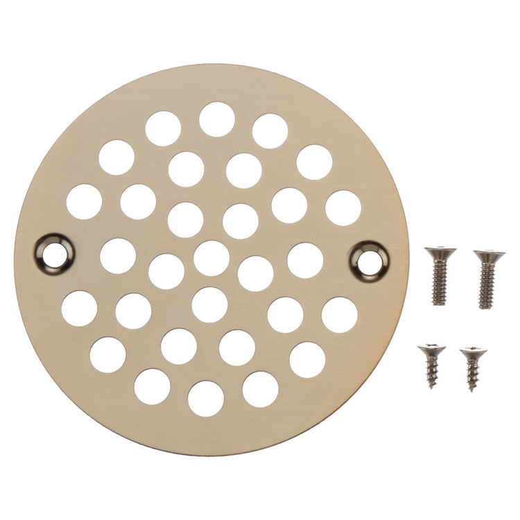 Jones Stephens Antique Brass 4-1/4-Inch Round Shower Strainer - C6089AB
