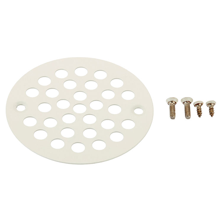 Jones Stephens Biscuit 4-1/4-Inch Round Shower Strainer - C6089BI