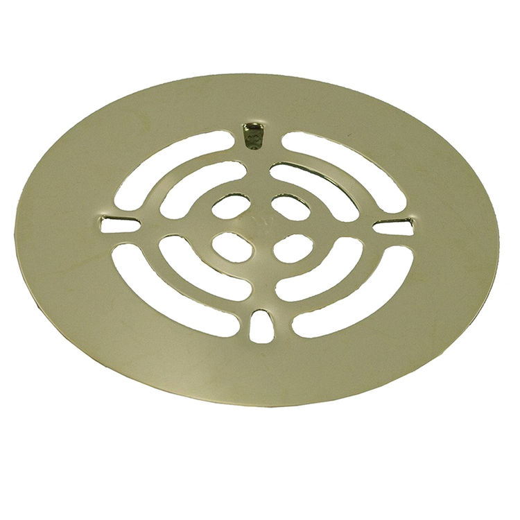 Jones Stephens D41104 Polished Brass 4-1/4" Snap-In Shower Strainer