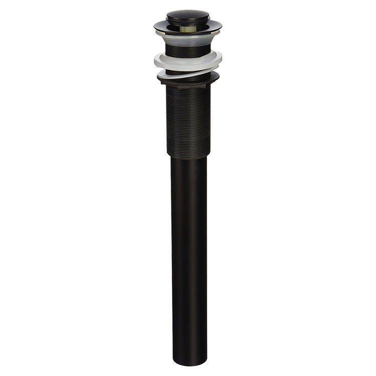 Jones Stephens Vessel Sink Pop-Up Drain with Overflow, 1-1/2" Drain Hole, 18-Gauge Brass, Oil-Rubbed Bronze - P3503RB