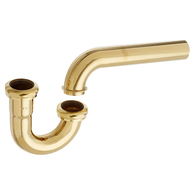 Jones Stephens P3892PB 1-1/4" Tubular P-Trap 17 Gauge, Polished Brass 