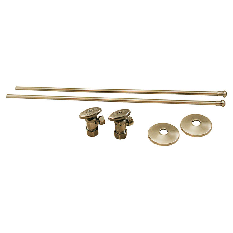 Jones Stephens S1036AP Antique Pewter Lavatory Supply and Stop Kit