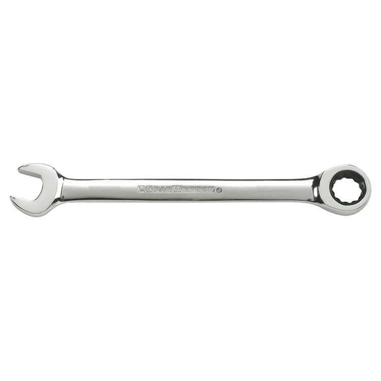 Gearwrench 9108 Ratchet Combination Wrench, 8 mm, 5-1/2" Overall Length, 12 Point, Steel, Nickel/Chrome Plated