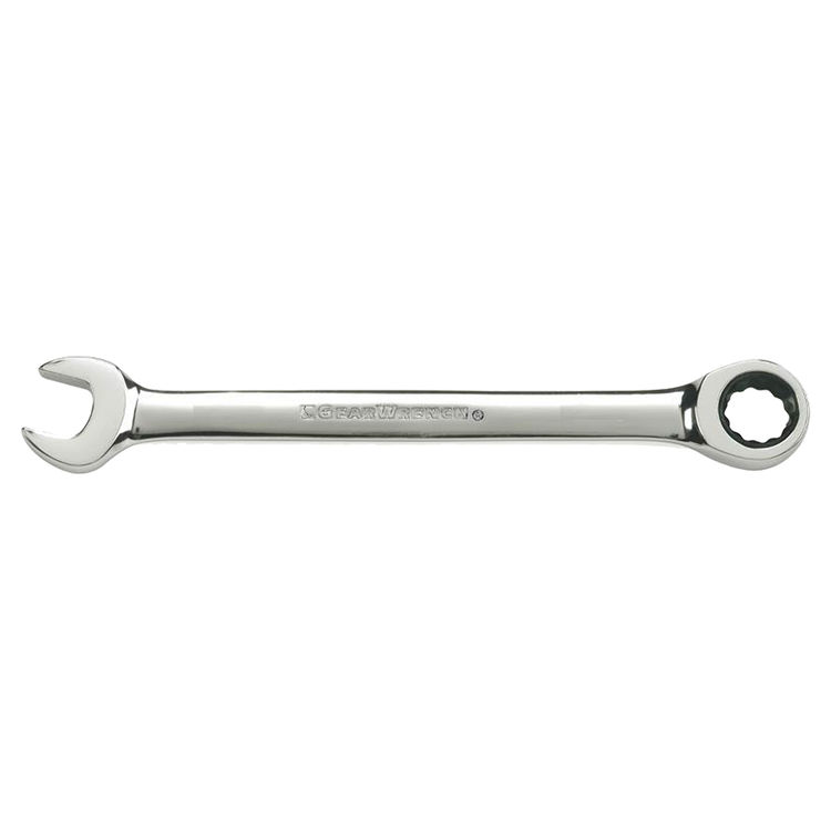 Gearwrench 9113 Ratchet Combination Wrench, 13 mm, 7" Overall Length, 12 Point, Steel, Nickel/Chrome Plated