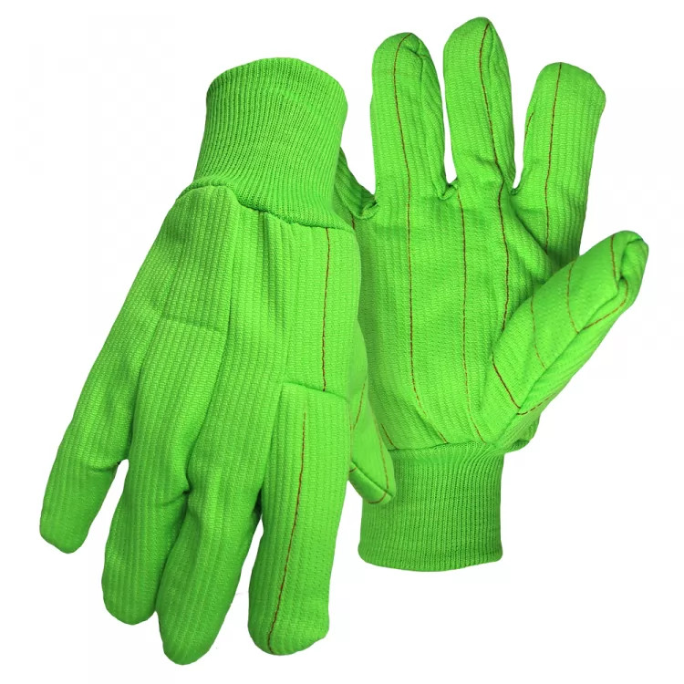 Boss 30PCN Large Fluorescent Green 2-Ply Gloves