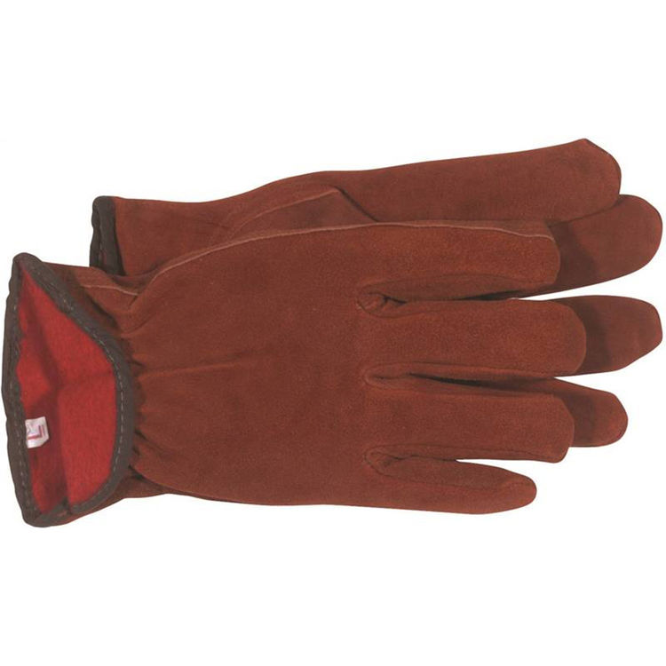 Boss Mfg 4175L Gloves, Split Cowhide, Lined, Large