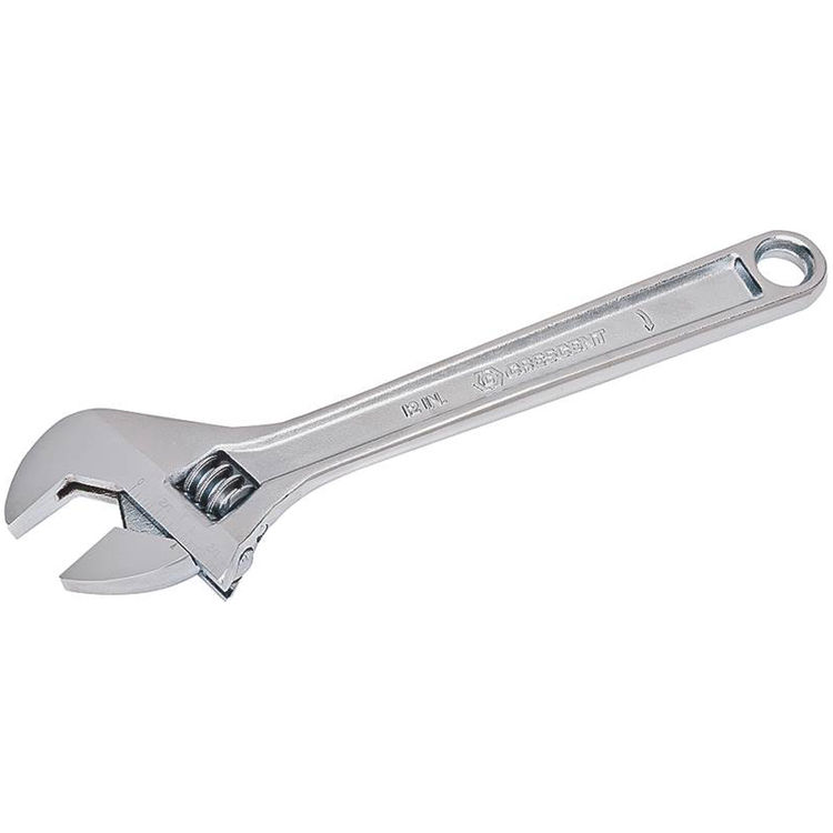 Crescent AC212VS Adjustable Wrench, 1-1/2", 12" Overall Length, Alloy Steel, Chrome Plated