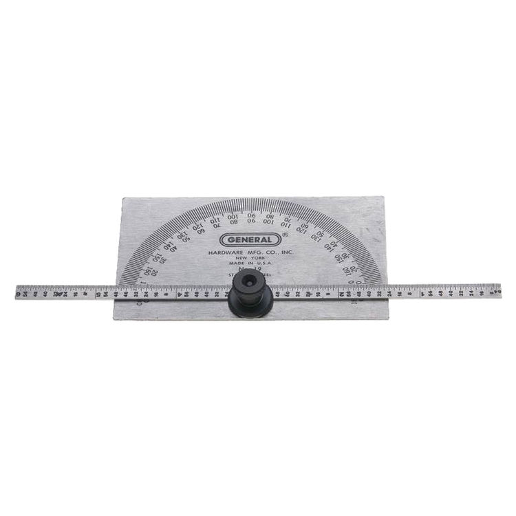 General Tools 19 Dual Purpose Protractor and Depth Gage, 0 - 180 deg, Stainless Steel
