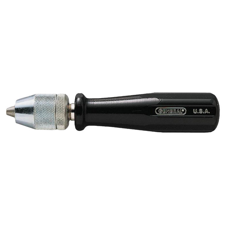 General Tools 93 Adjustable Pin Vise, 0.04 - 1/4", 1" Dia, Hardened Steel