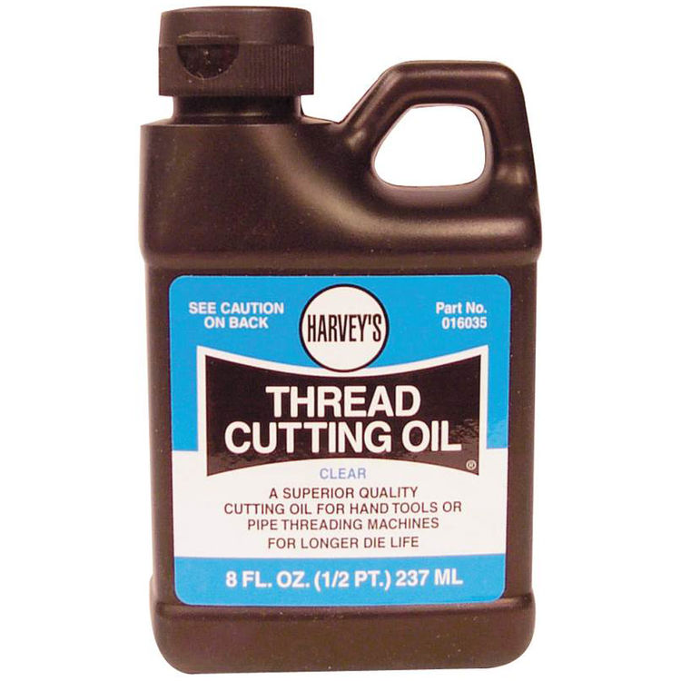 Harvey 016035 Thread Cutting Oil, 1/2 pt Bottle, Liquid, Light Amber to Dark Brown