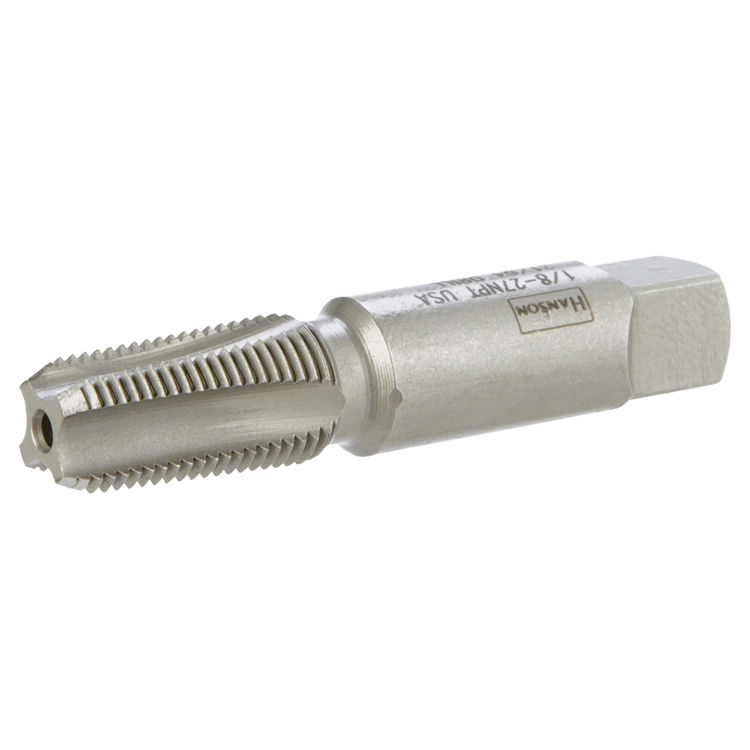 Hanson 1902ZR Pipe Taper Tap, 1/8-27 NPT, High Carbon Steel