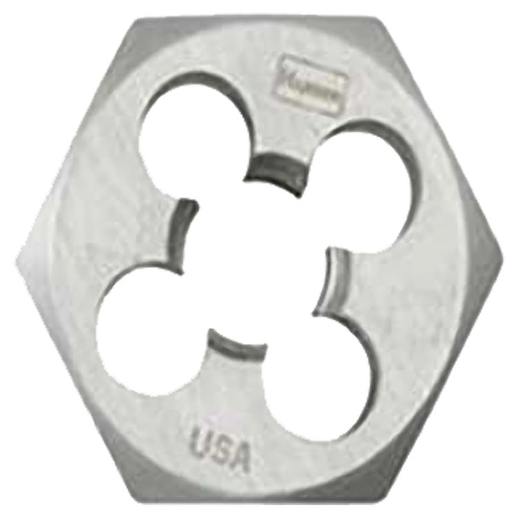 Hanson M5 x 0.9 Metric Hexagonal Die, 1" Width Across Flat, High Carbon Steel - (9723ZR)