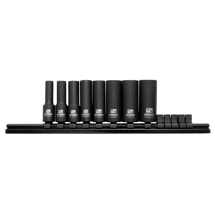 Irwin Industrial 1877481 Socket Wrench Sets, Impact, Sae, 3/8 Drive