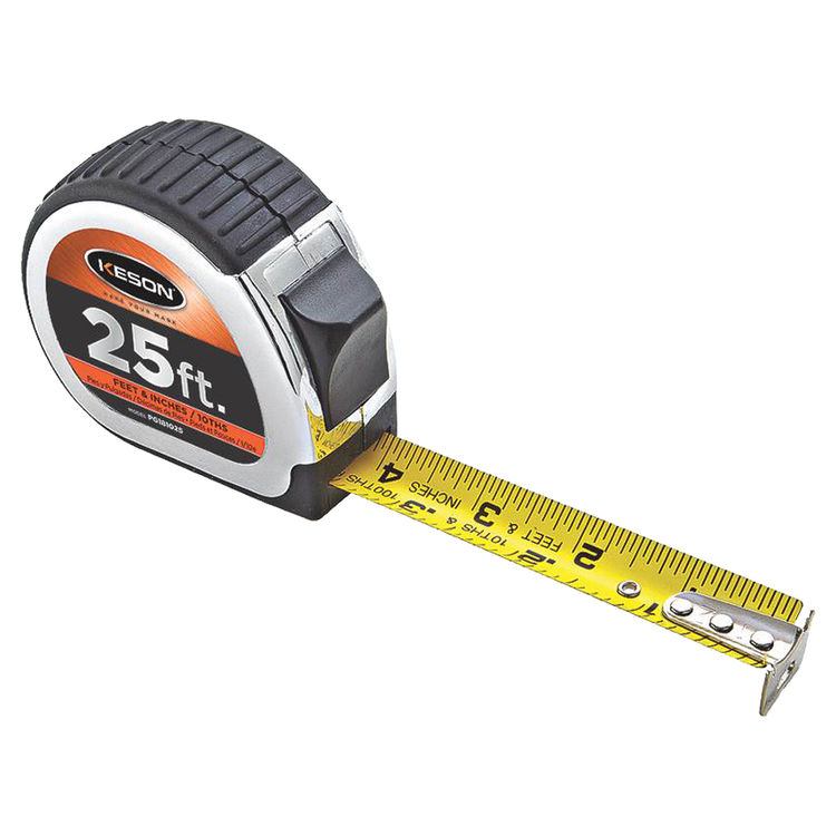 Power Glide PG1025 Standard Measuring Tape, 25ft x 1", Steel