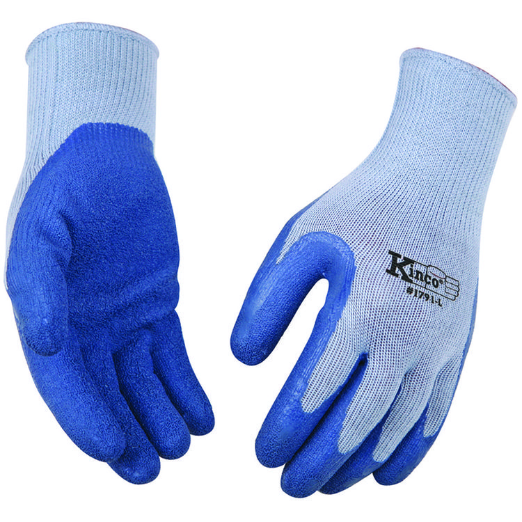 KINCO 1791-XL GLOVES BLUE LATEX-KNIT XL