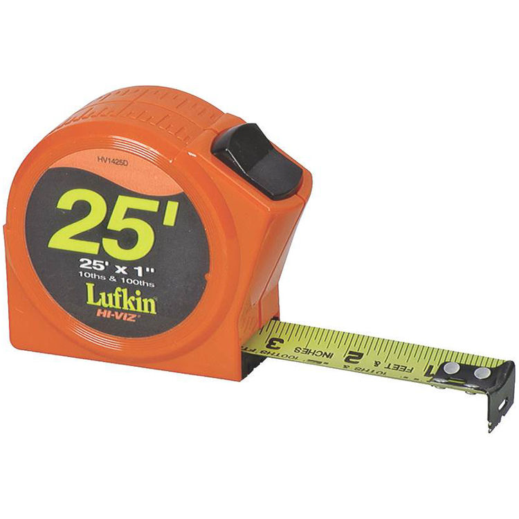 Lufkin PHV1425D Measuring Tape, 25ft x 1" W