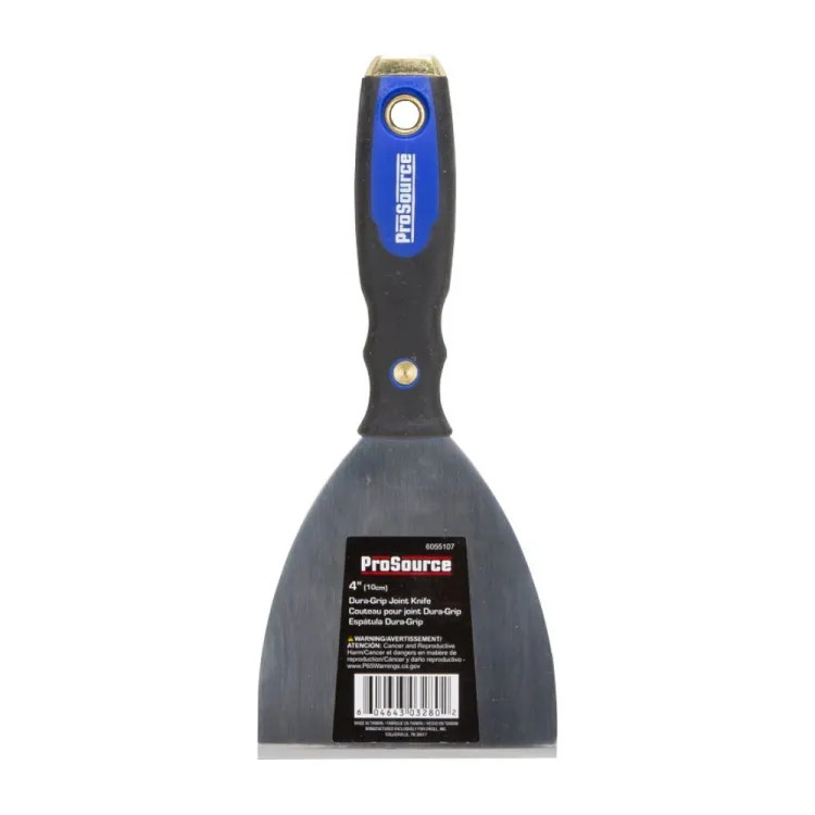 ProSource Scraper/Joint Knife, 4-1/4" (W) x 4" (L) Blade, High Carbon Steel, Flexible, Dura-Grip Handle - 03280