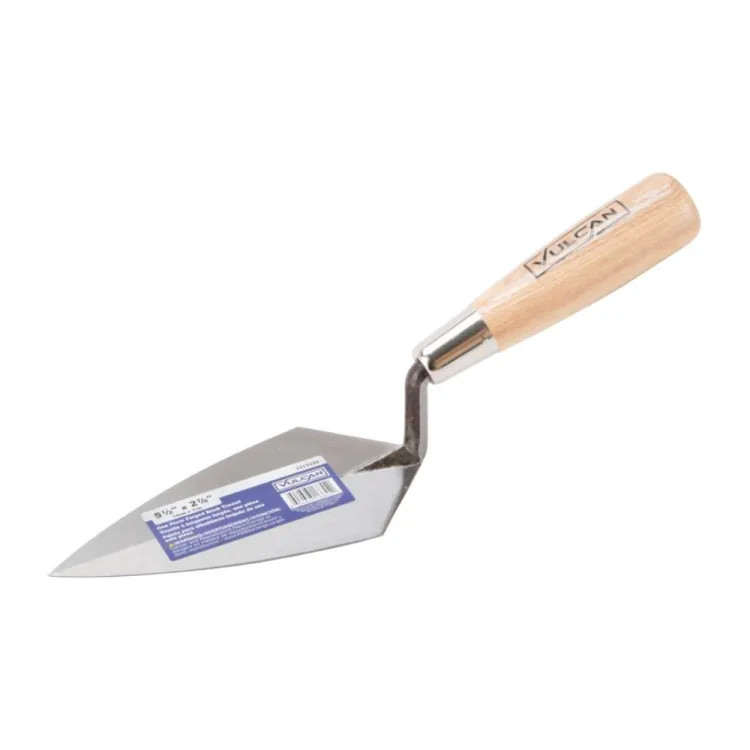 Vulcan Brick Trowel, 5.5" (L) x 2.875" (W) Blade, High Carbon Steel, Hardwood Handle - 16655