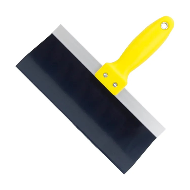 Vulcan Hi-Visibility Taping Knife with 3-1/4" x 10" Flexible Tapered Steel Blade and Ergonomic Handle, Yellow - 37002Y3L