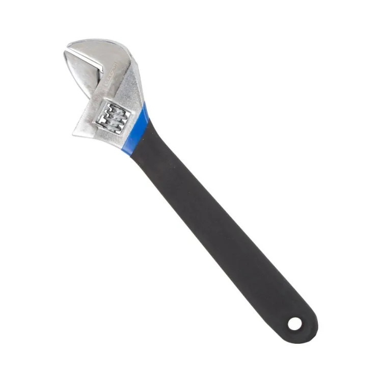 Vulcan Adjustable Wrench, 12" OAL, 1.04" Jaw, Steel/Vinyl, Chrome, Non-Slip Handle - JL149123L