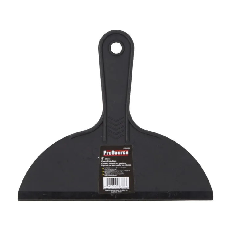 ProSource Putty Knife, 8" (W) x 8" (L) Blade, Plastic, Black - JL-PS083L