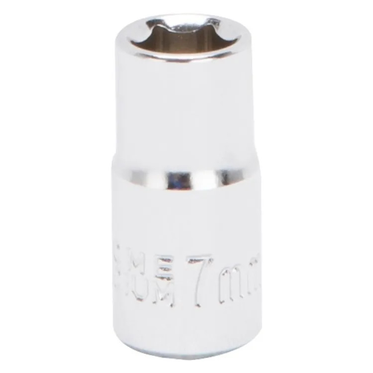 Vulcan 7mm 6-Point Drive Socket with 1/4" Drive Size, Chrome Vanadium Steel - MT6489512 