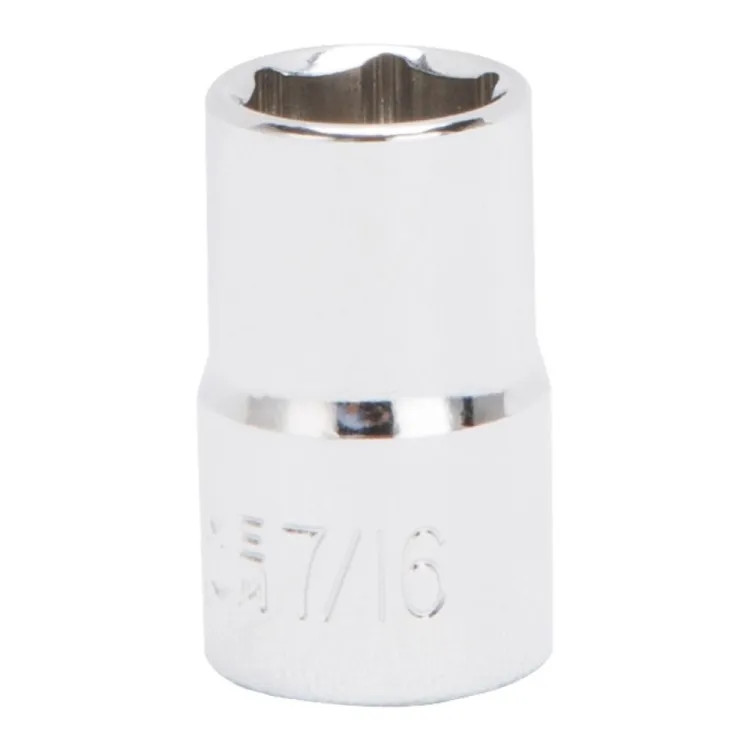 Vulcan 7/16" 6-Point Drive Socket with 3/8" Drive Size, Chrome Vanadium Steel - MT6493662 
