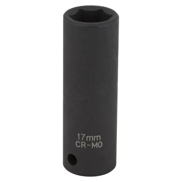 Vulcan 17mm 6-Point Deep Impact Socket with 1/2" Drive Size, Chrome Molybdenum Steel - MT6580215