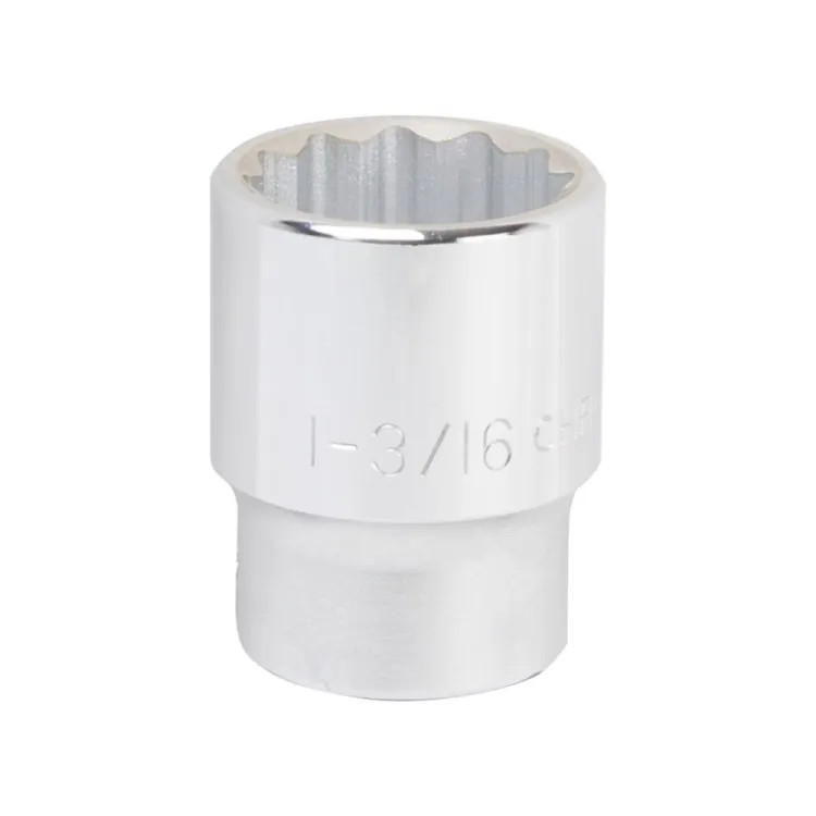 Vulcan Drive Socket, 1-3/16" Socket, 3/4" Drive, 12-Point, Chrome Vanadium Steel, Silver - MT-SS6038