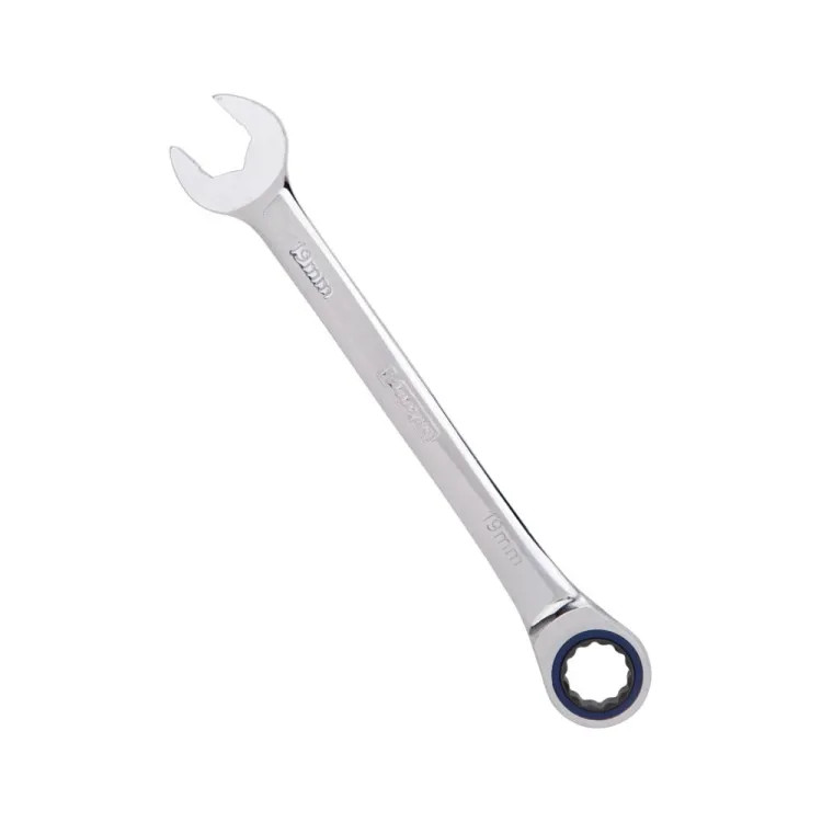 Vulcan 19mm Combination Ratchet Wrench, Metric, Chrome Vanadium Steel - PG19MM