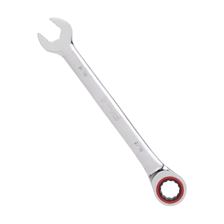 Vulcan Combination Wrench with 9/16" SAE Head, Chrome Vanadium Steel - PG9/16