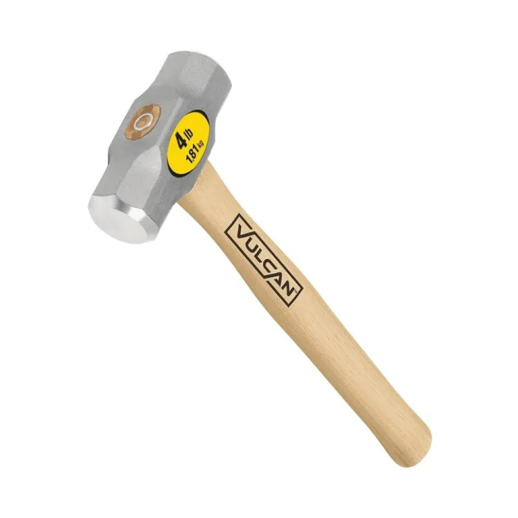 Vulcan Engineer Hammer with 4 lb Forged Milled Steel Head and 16" Hickory Handle - 34511