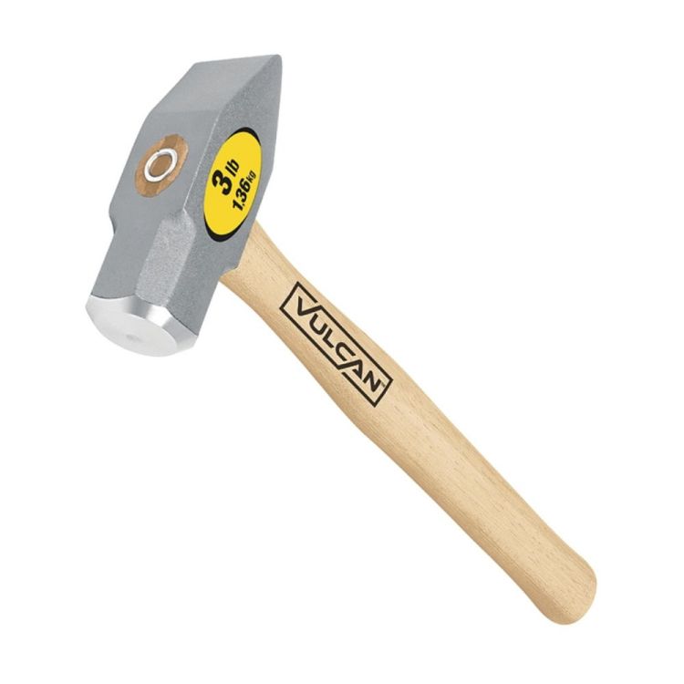 Vulcan Hammer with 3 lbs Cross Pein Steel Head, Hickory Wood Handle - 33702