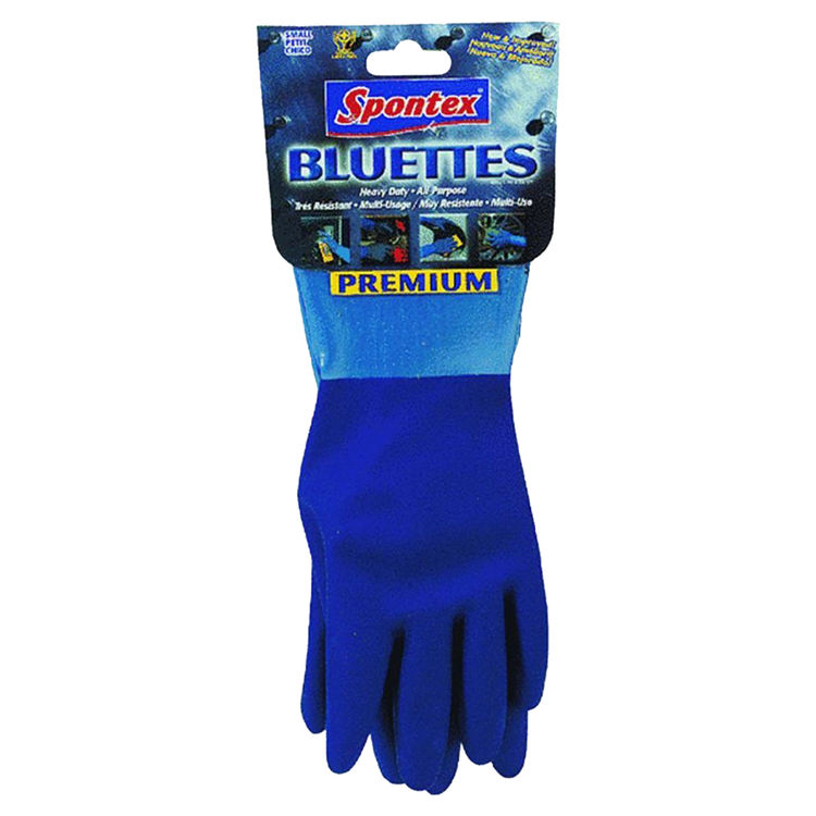 Bluettes 20005 Household Protective Gloves, X-Large, Neoprene, Blue, 100% Cotton Jersey Lining