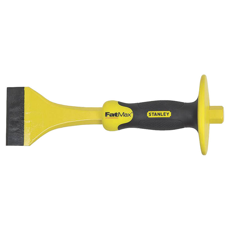 FatMax 16-331 Handguarded Floor Chisel, 3" Tip, 11" Overall Length, Chrome Vanadium Steel