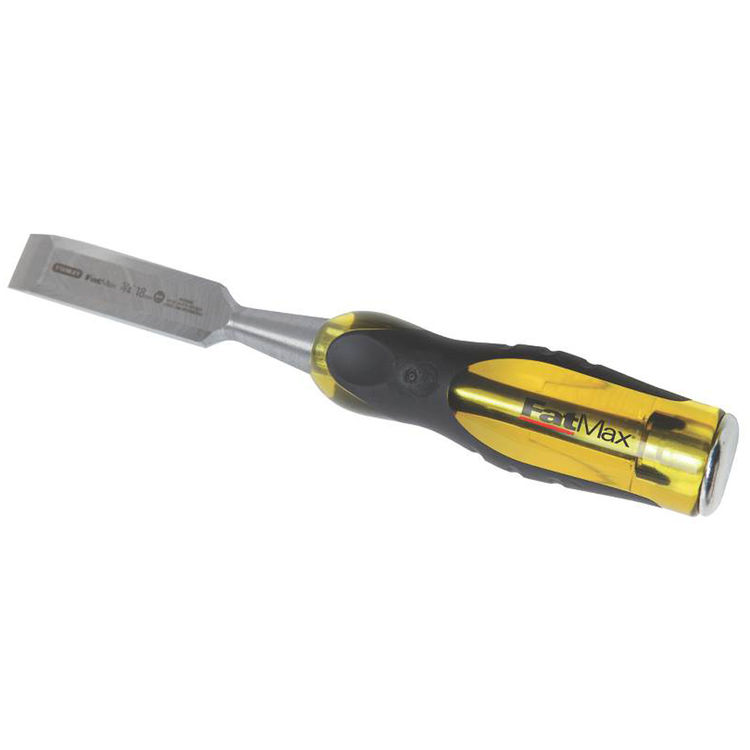 FatMax Thru-Tang 16-978 Short Blade Wood Chisel With Large Steel Striking Cap, 1" Tip, 9" Overall Length