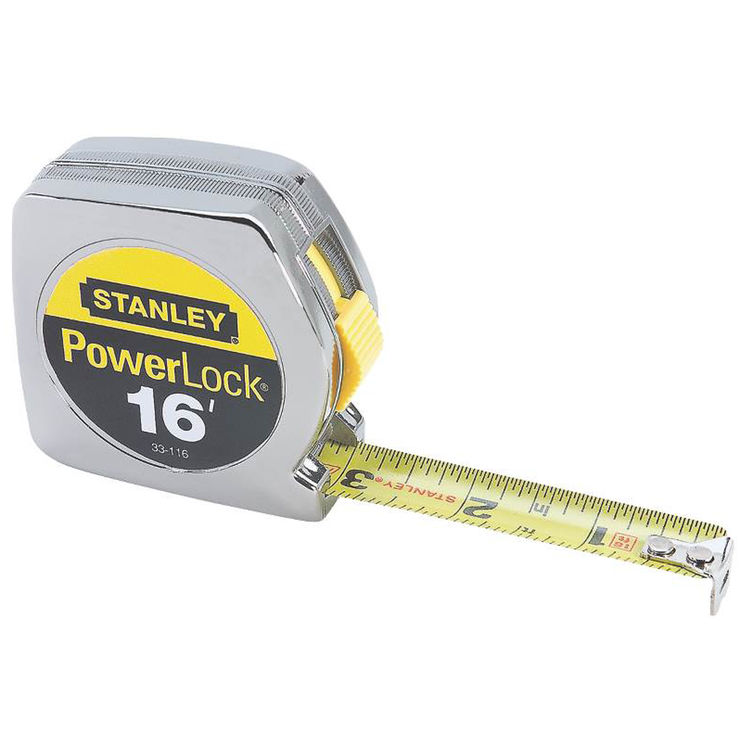 Powerlock 33-116 Measuring Tape, 16ft x 3/4", Steel