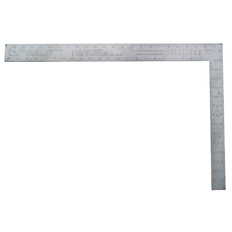Stanley 45-300 Carpenter Square, 24 X 2", 1/8", 16 X 1-1/2" Tongue, Anodized Aluminum