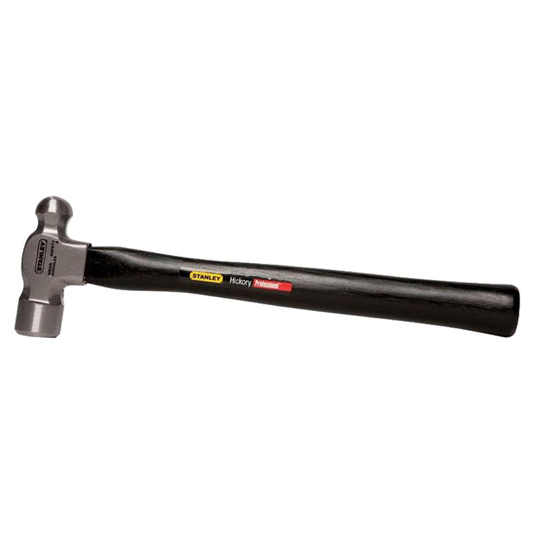 Stanley 54-012 Ball Pein Hammer, 12 oz, 1-3/16" Dia, 13" Overall Length, Carbon Steel