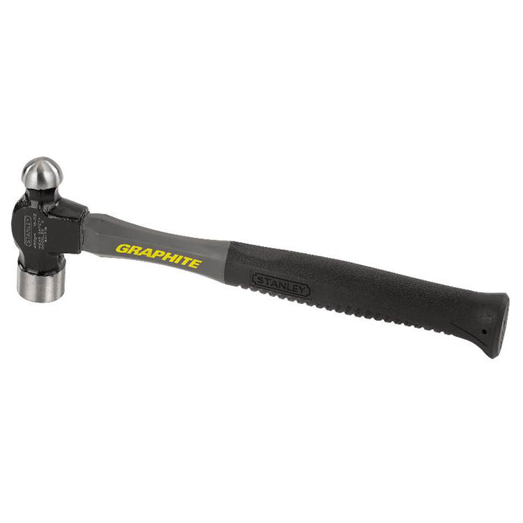 Stanley 54-716 Ball Pein Hammer, 16 oz, 1-1/4" Dia, 12-3/4" Overall Length, High Carbon Steel