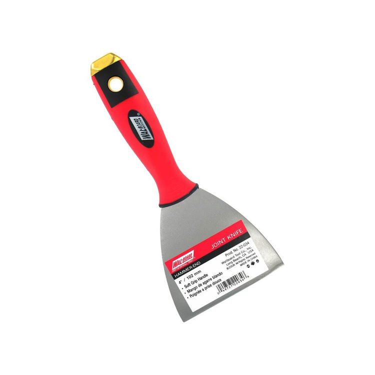 Wallboard 22-034 Putty Knife With Hammer End, 4" x 9-1/2", High Carbon Steel, Soft Grip