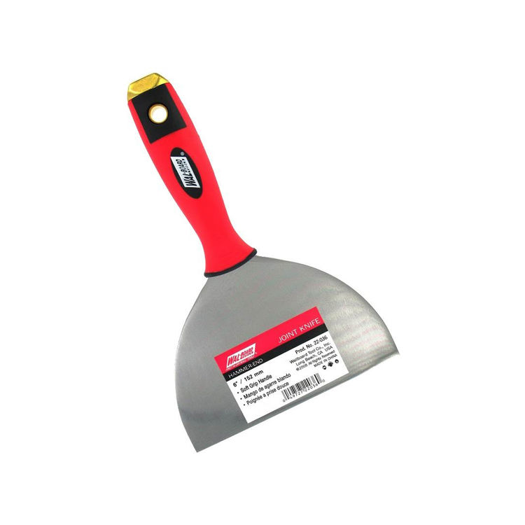 Wallboard 22-036 Putty Knife With Hammer End, 6" x 9-1/2", High Carbon Steel, Soft Grip